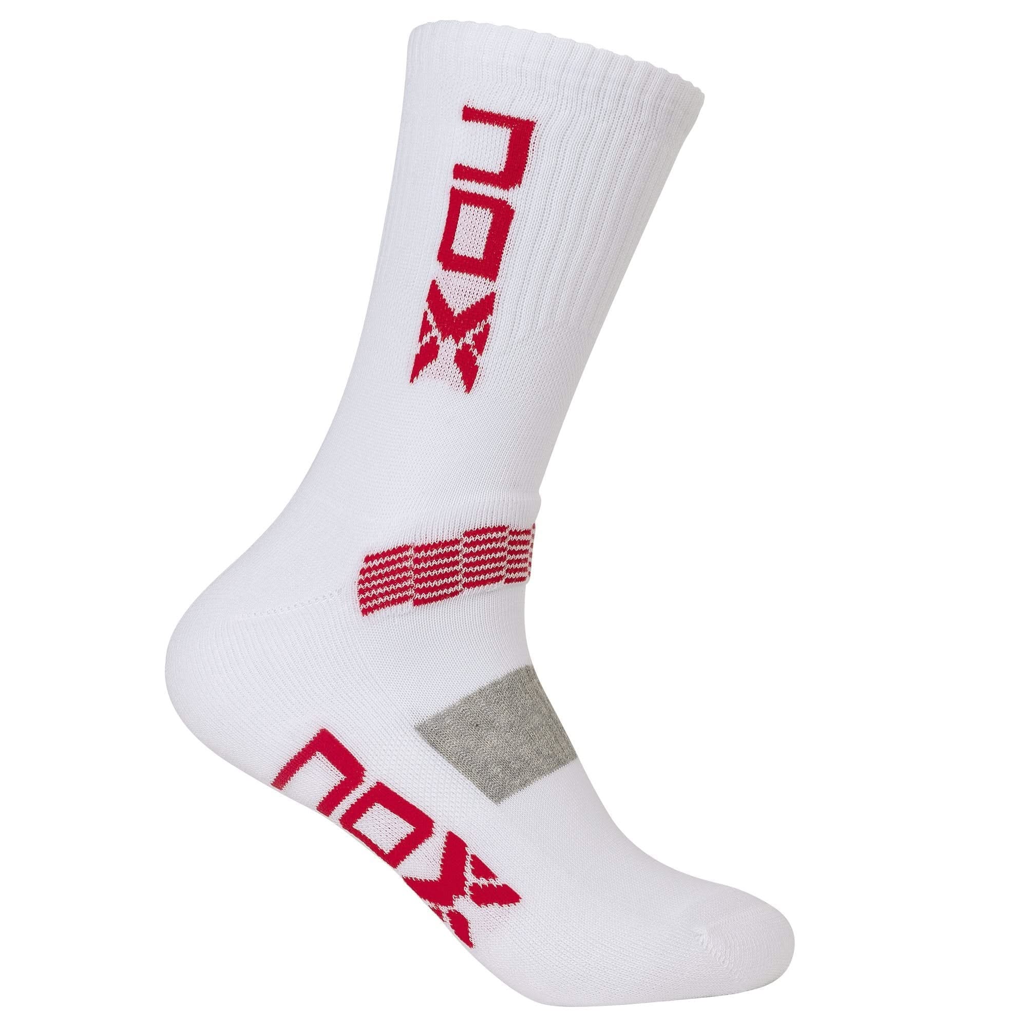 Bolsa 6 pares (2 Uds/Par) - Pack calcetines técnicos MEDIA CAÑA blanco/rojo - NOXcalcetinesBolsas/Cajas MKP