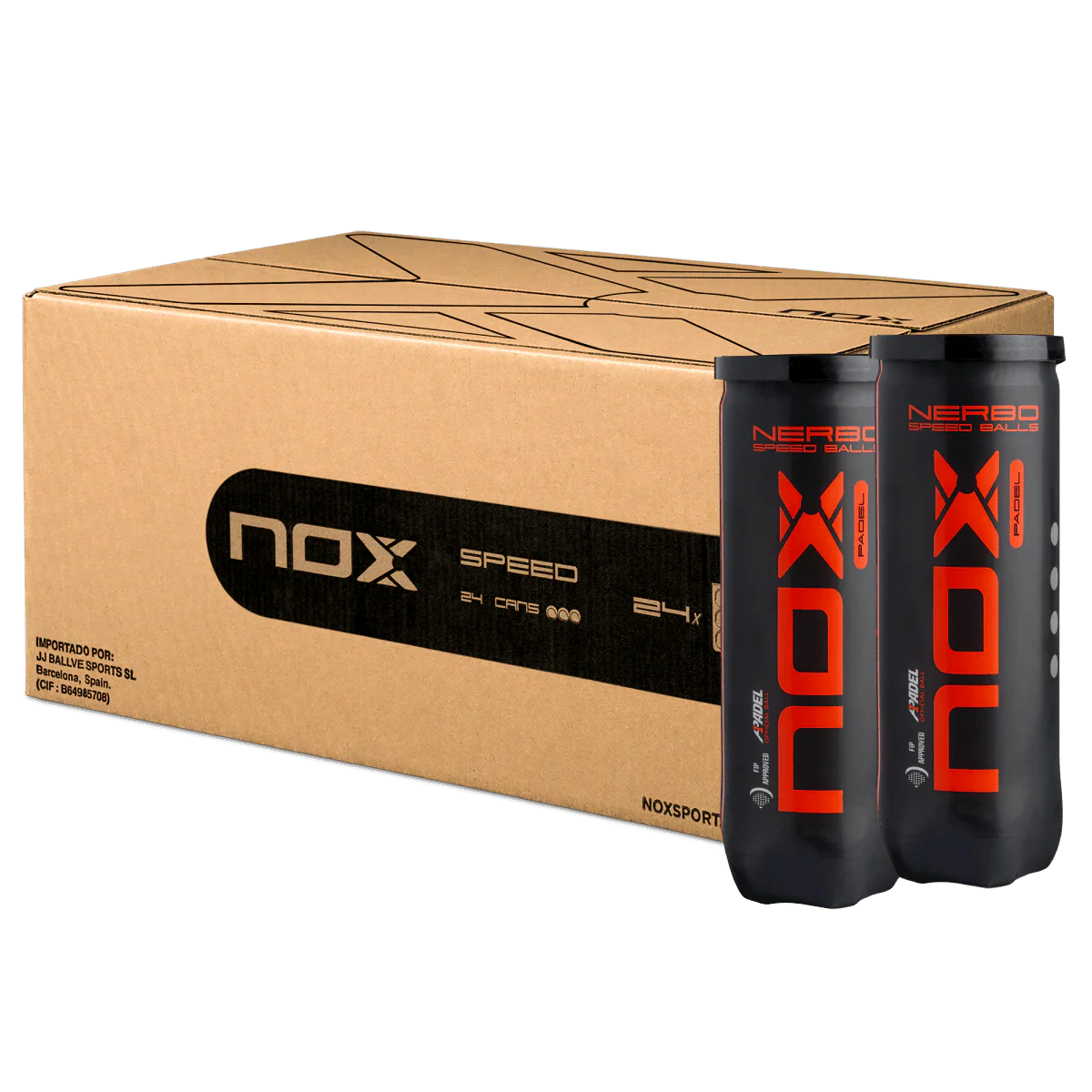 Case of NERBO Padel Balls (24 Cans)