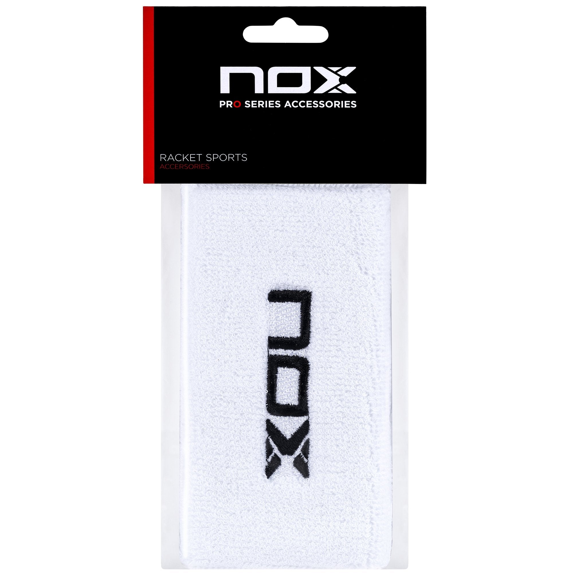 Muñequeras deportivas largas NOX blanco/negro - NOXmuñequerasMuñequeras