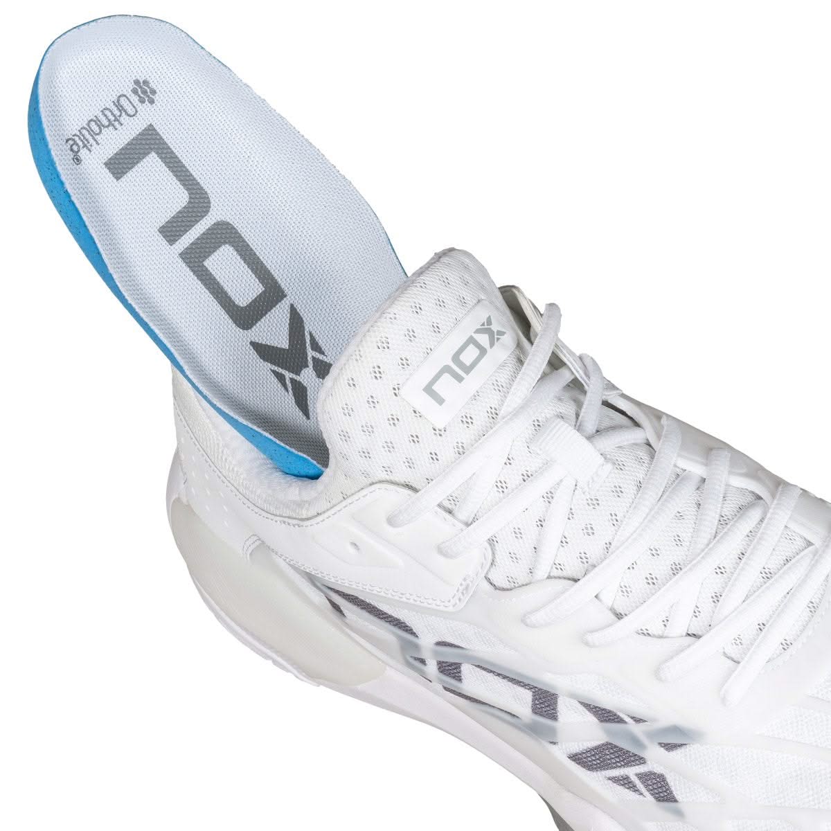 Zapatillas de Pickleball LUX TEMPO Blanco/Gris - NOXpickleballZapatillas Pickleball